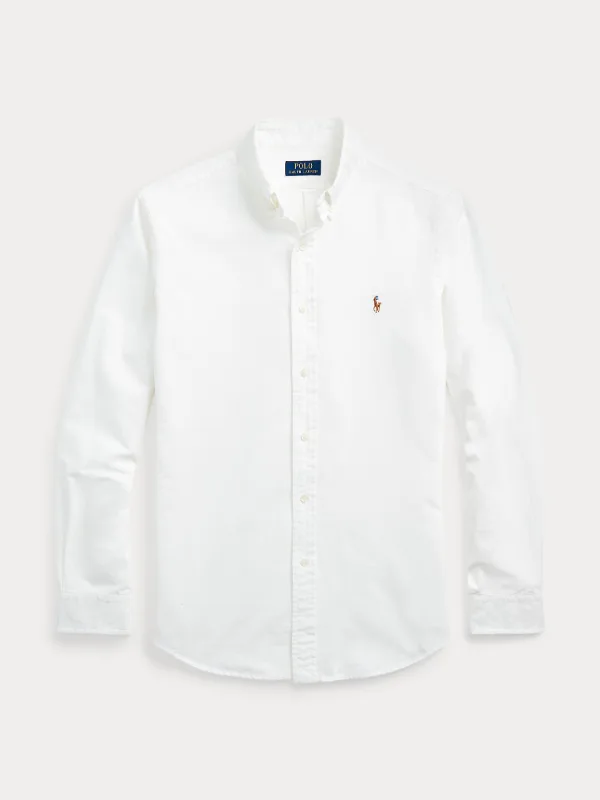 ralph lauren iconic white oxford shirt for men